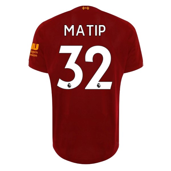 Camiseta Liverpool NO.32 Matip 1ª 2019 2020 Rojo